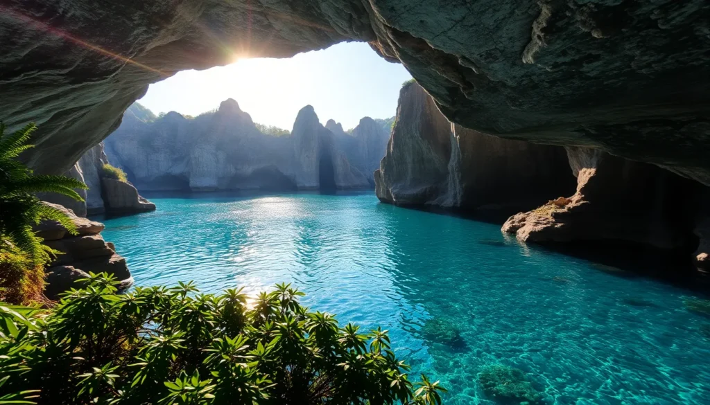 why lerakuty cave water so clear